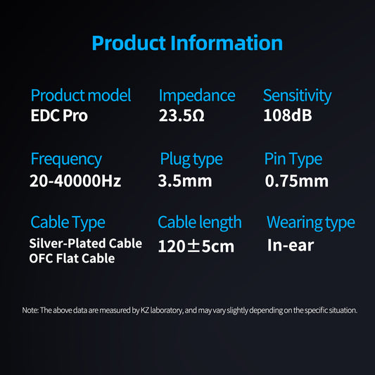 KZ EDC PRO Earbuds Dynamic in earphones